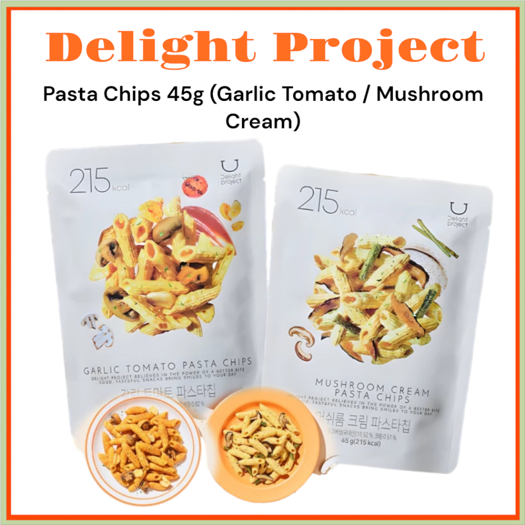 [Delight Project] Pasta Chips 45g (Garlic Tomato / Mushroom Cream) zero ...