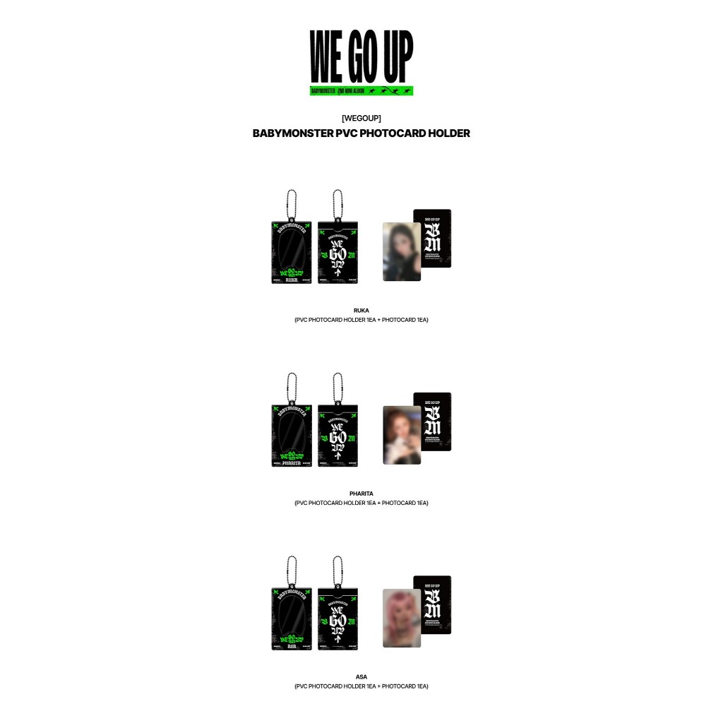 BABYMONSTER [WE GO UP] MD / PVC PHOTOCARD HOLDER | Shopee Malaysia
