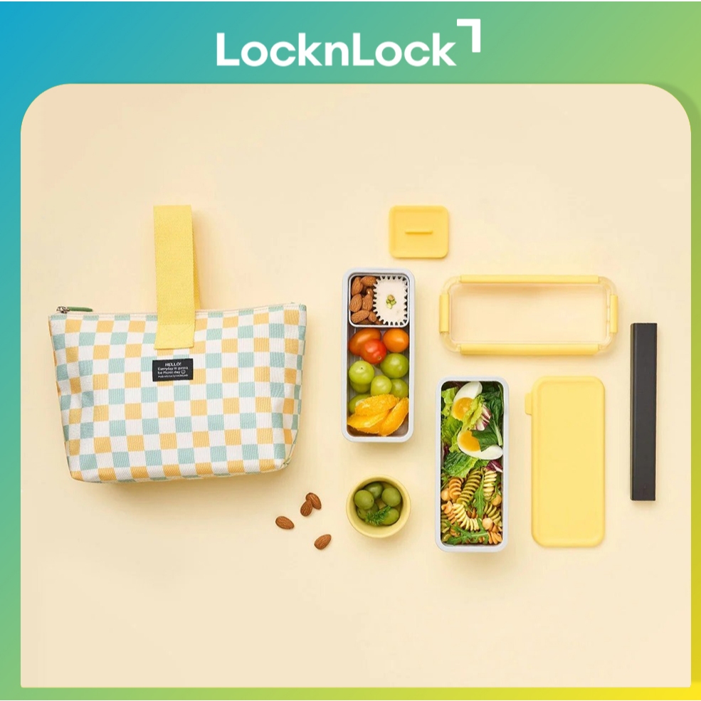 [KOREA Costco ]LocknLock Dosilock 2-Tier Bento Lunch Box Set 9P ...