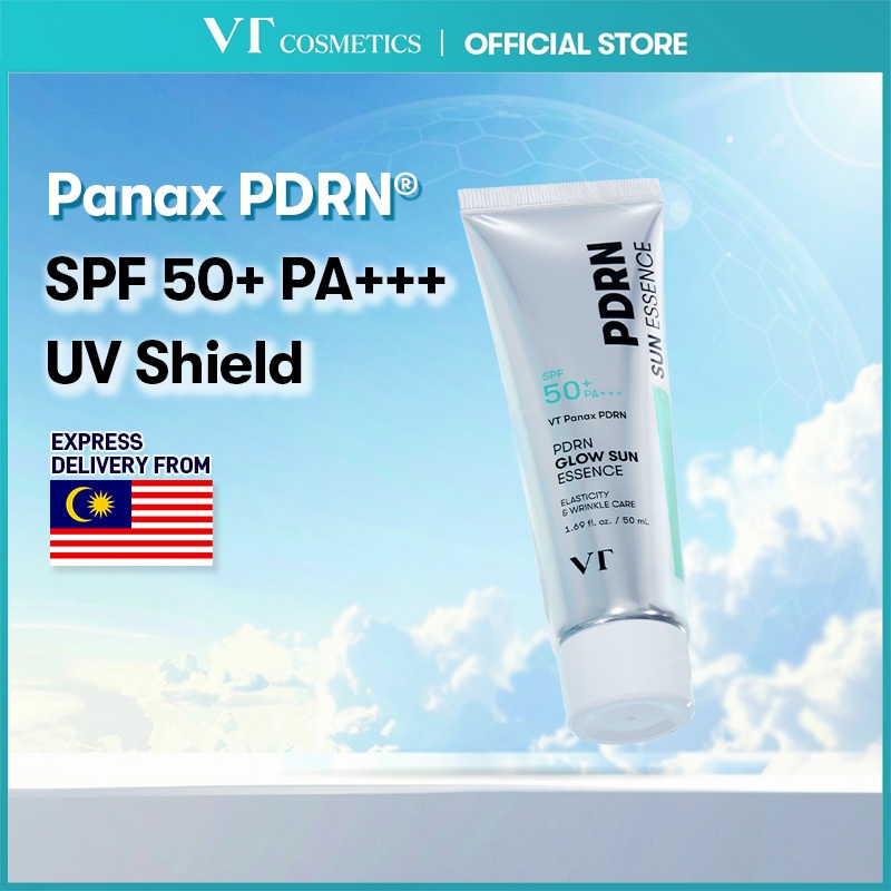 [VT] PDRN Glow Sun Essence 50ml Sun screen Vegan PDRN No White Cast ...