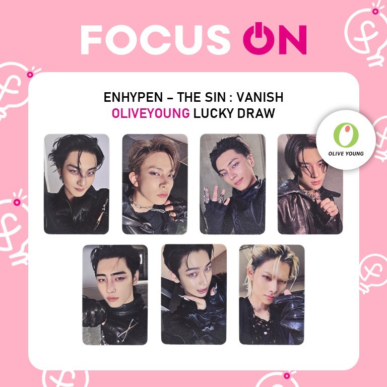 ENHYPEN LUCKYDRAW OLIVEYOUNG THE SIN : VANISH PHOTOCARD | Shopee