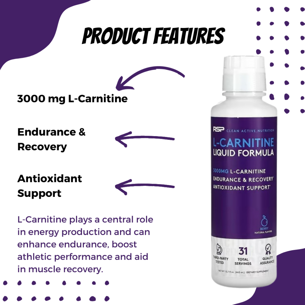 RSP Nutrition, L Carnitine Liquid, Weight Management, Improves ...