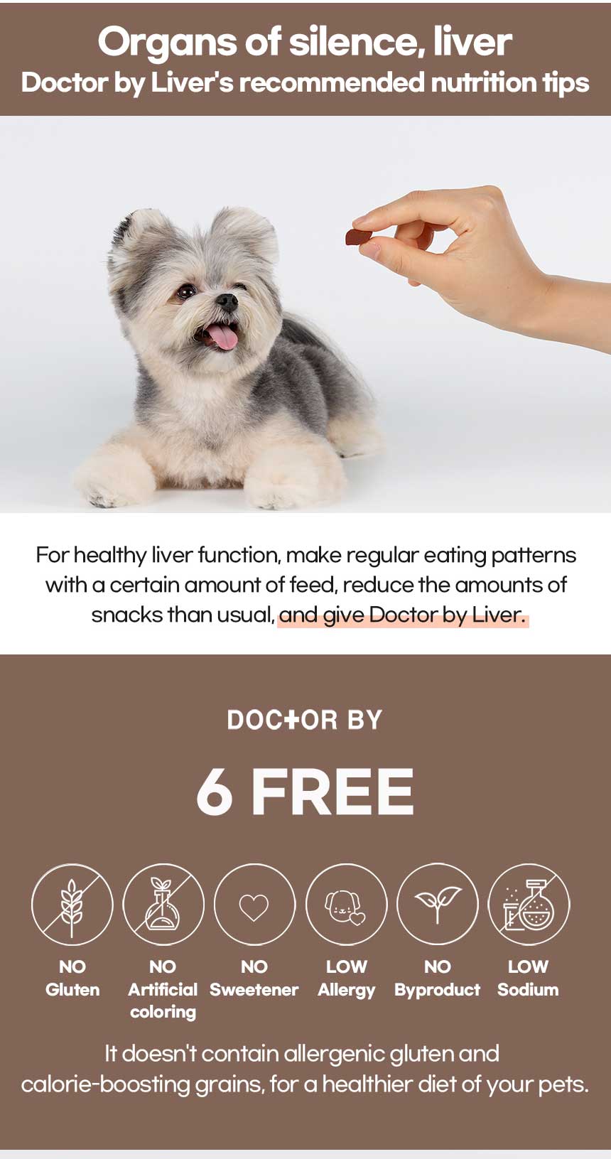 DOCTORBY LIVER Care Milk Thistle Supplement Dog Pet Diarrhea Fatty