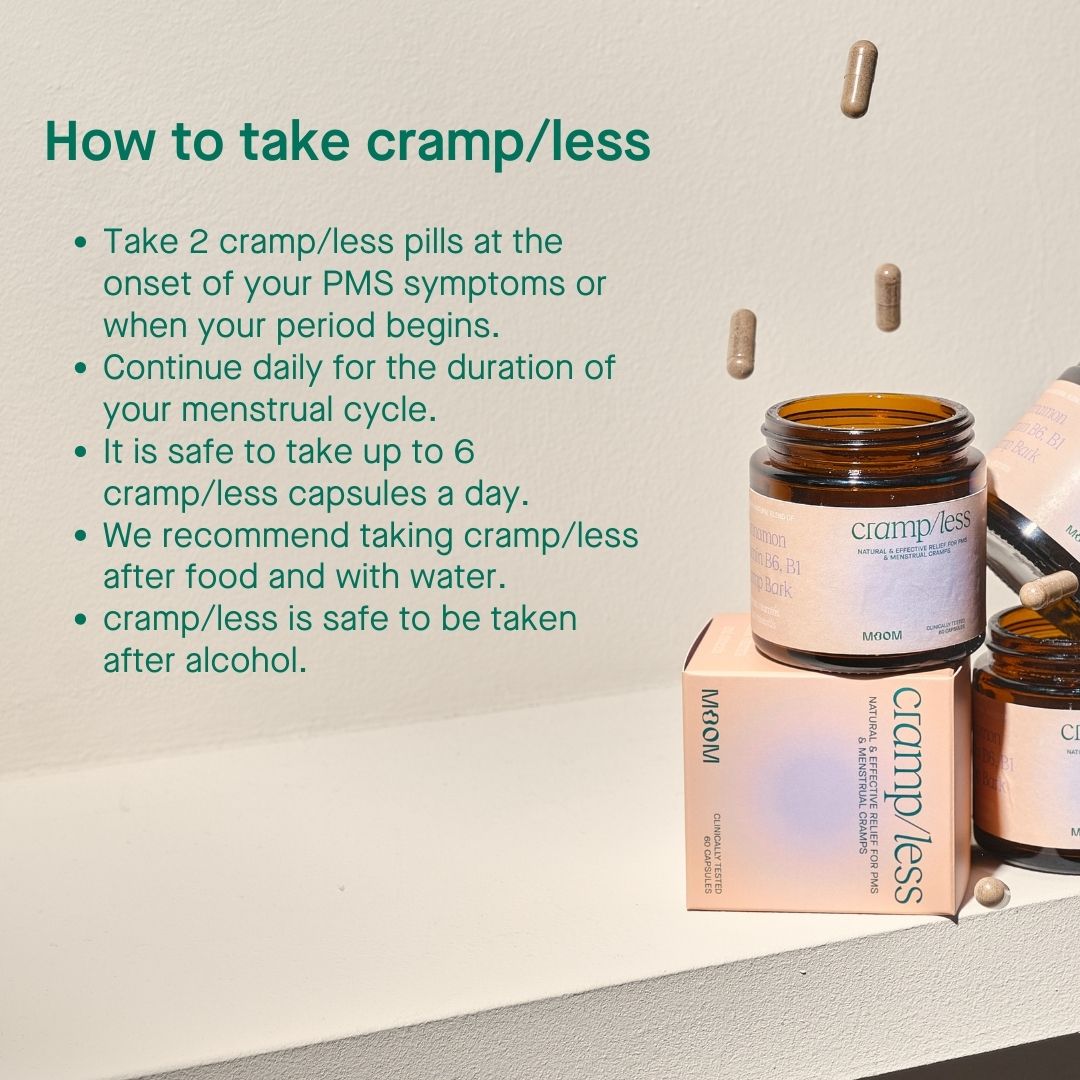 Moom Health™ Vitamins and Minerals - cramp/less | 100% Natural Support ...