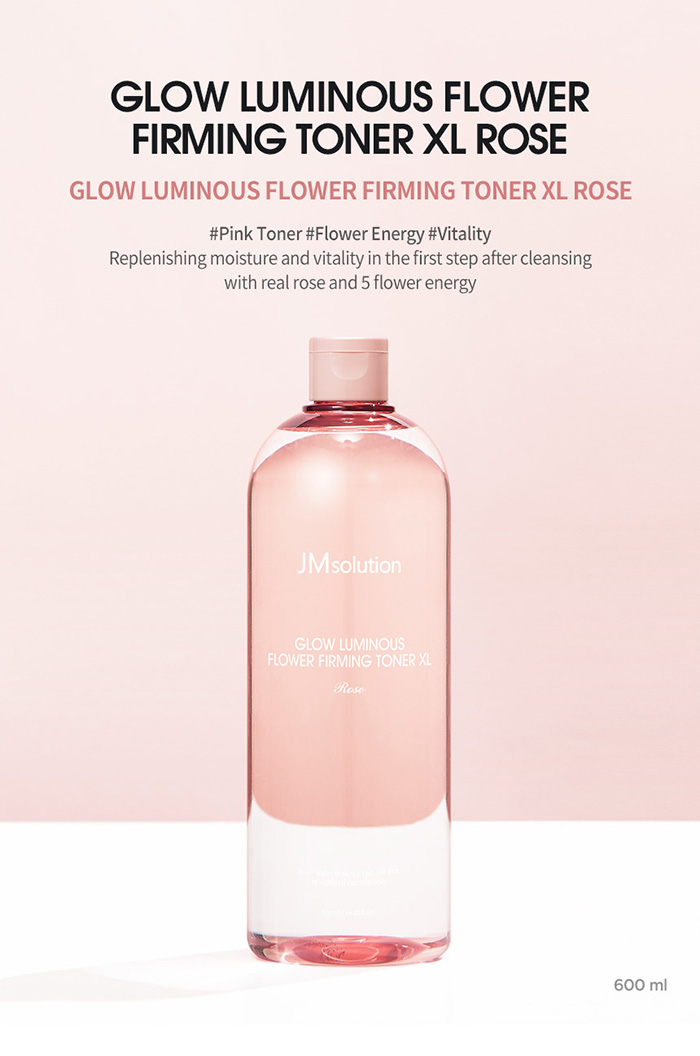 [JMSOLUTION] GLOW LUMINOUS FLOWER TONER XL ROSE (600ml) | Shopee Malaysia