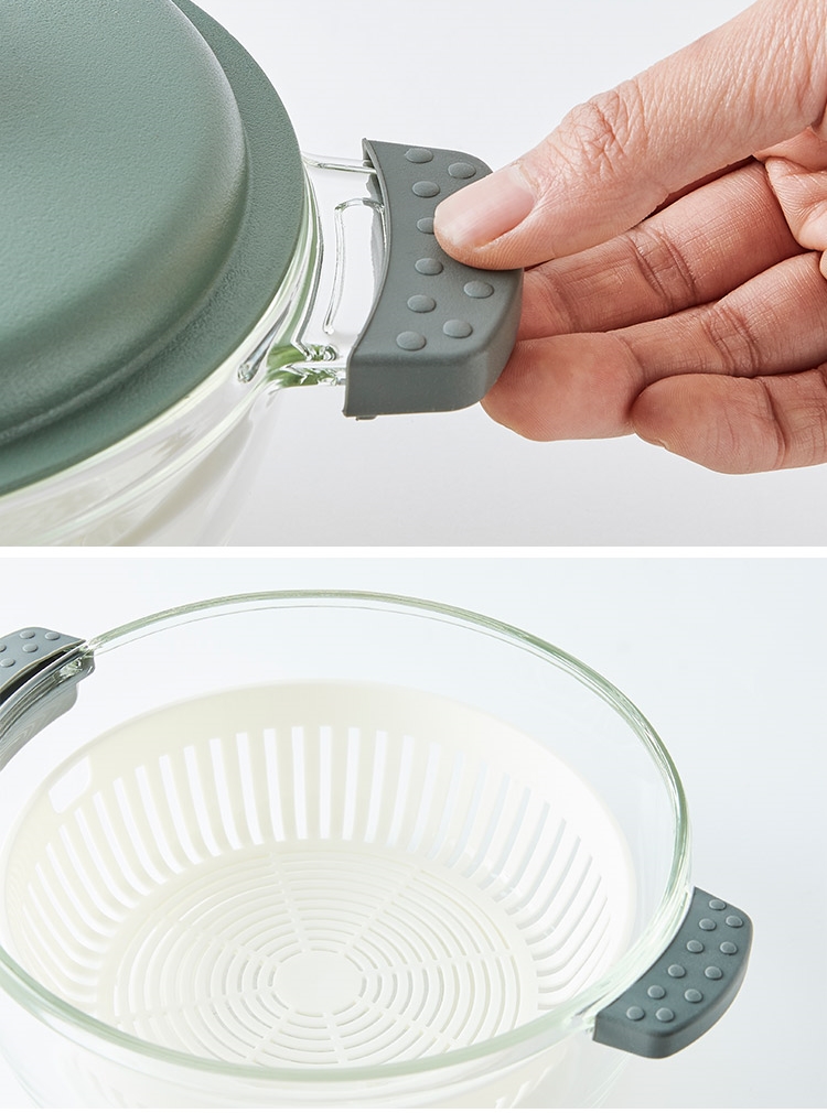 LocknLock Simple Cook Glass Casserole 1 L 1.5L 2L Heat-Resistant Glass ...