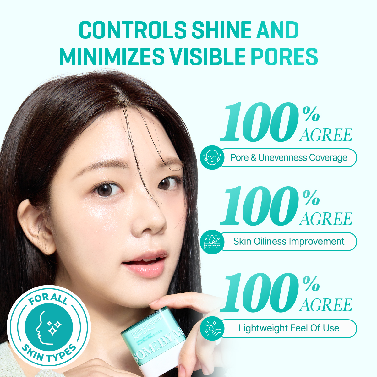 [SOME BY MI] PDRN Spriulina Poreless Primer Oil Control Primer Cover ...
