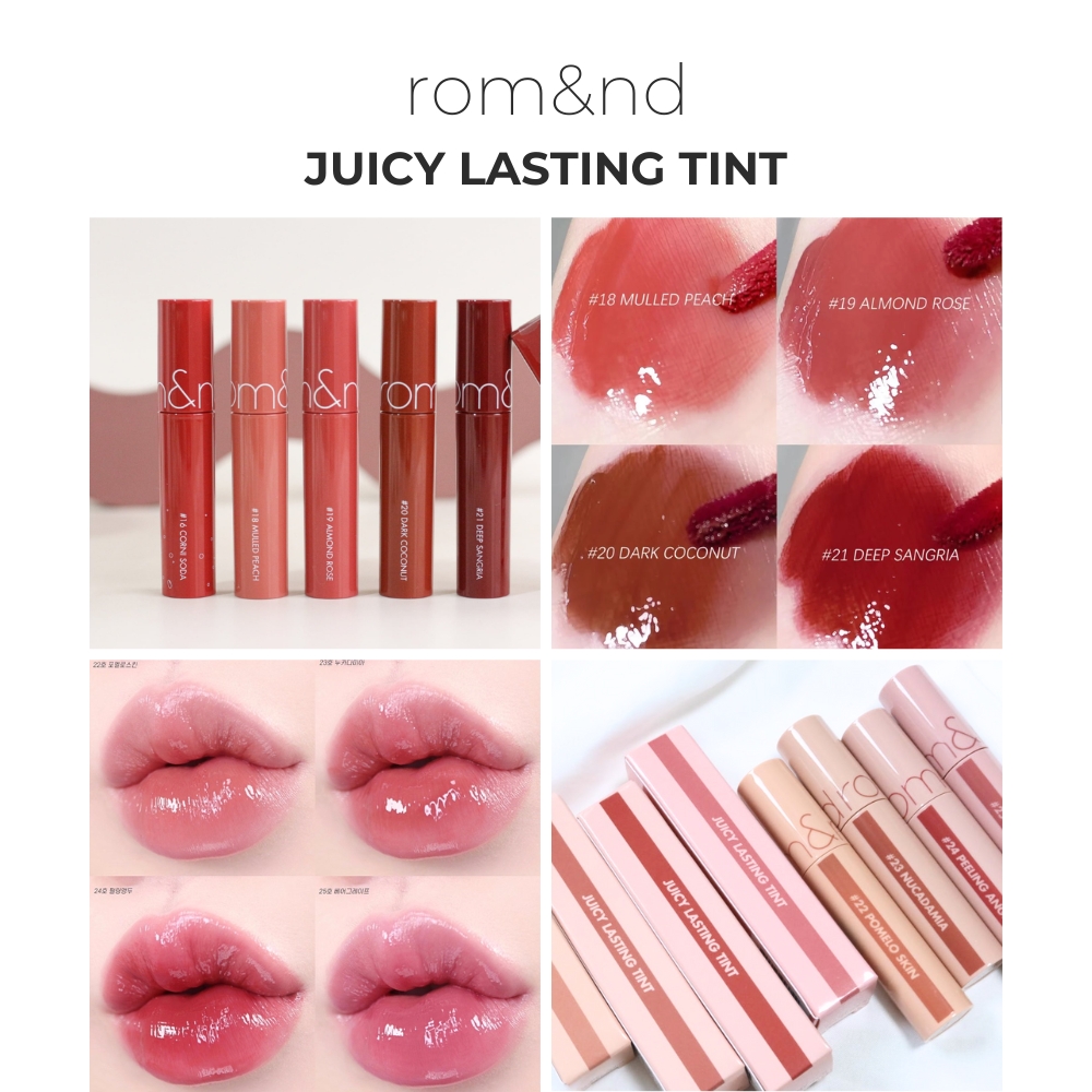 Romand [rom&nd] Juicy Lasting Lip Tint - Long-lasting & Moisturizing ...