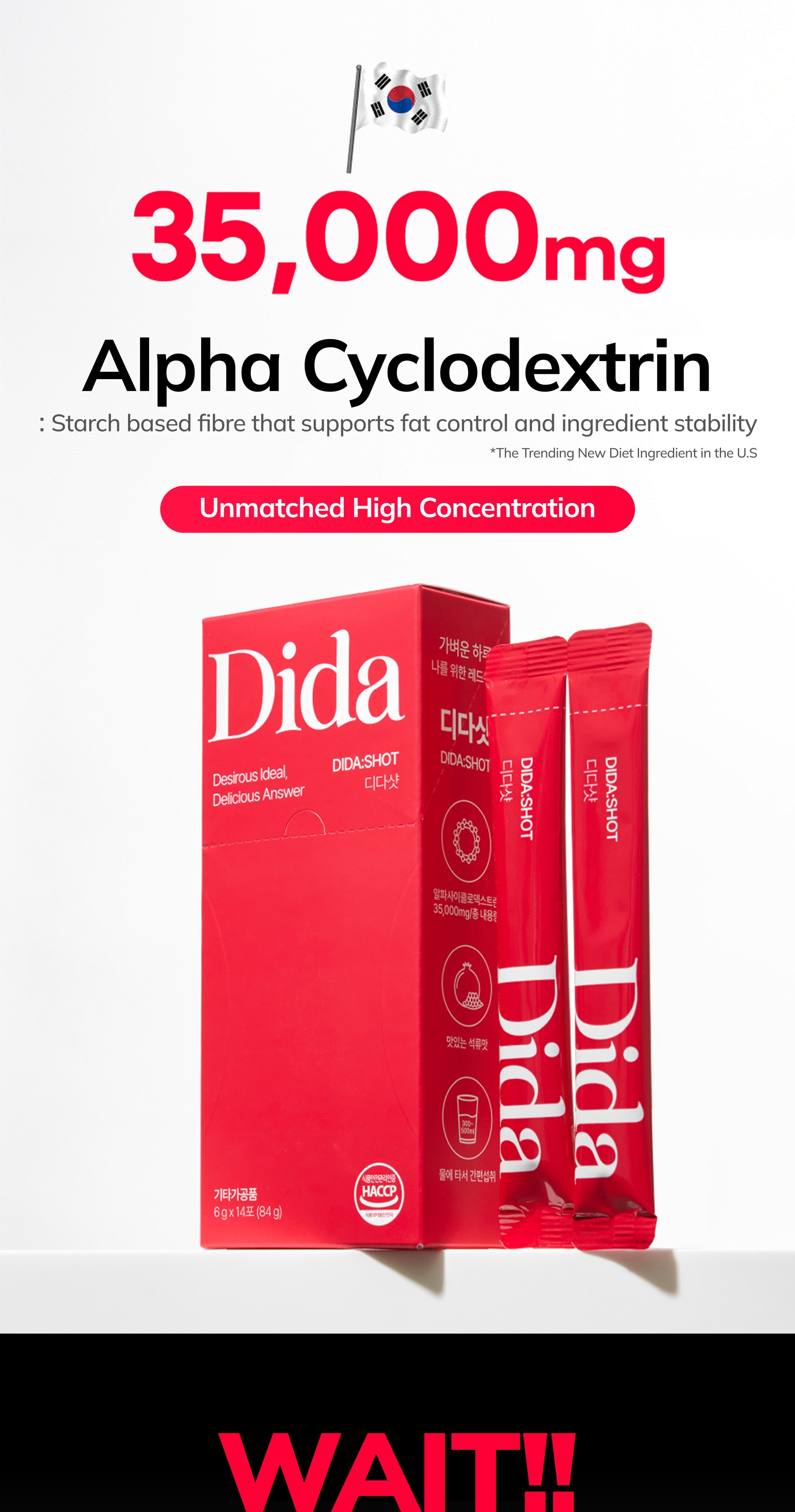 [Dida Official] Dida Shot Fat Reset Juice | Alpha Cyclodextrin 35,000mg ...