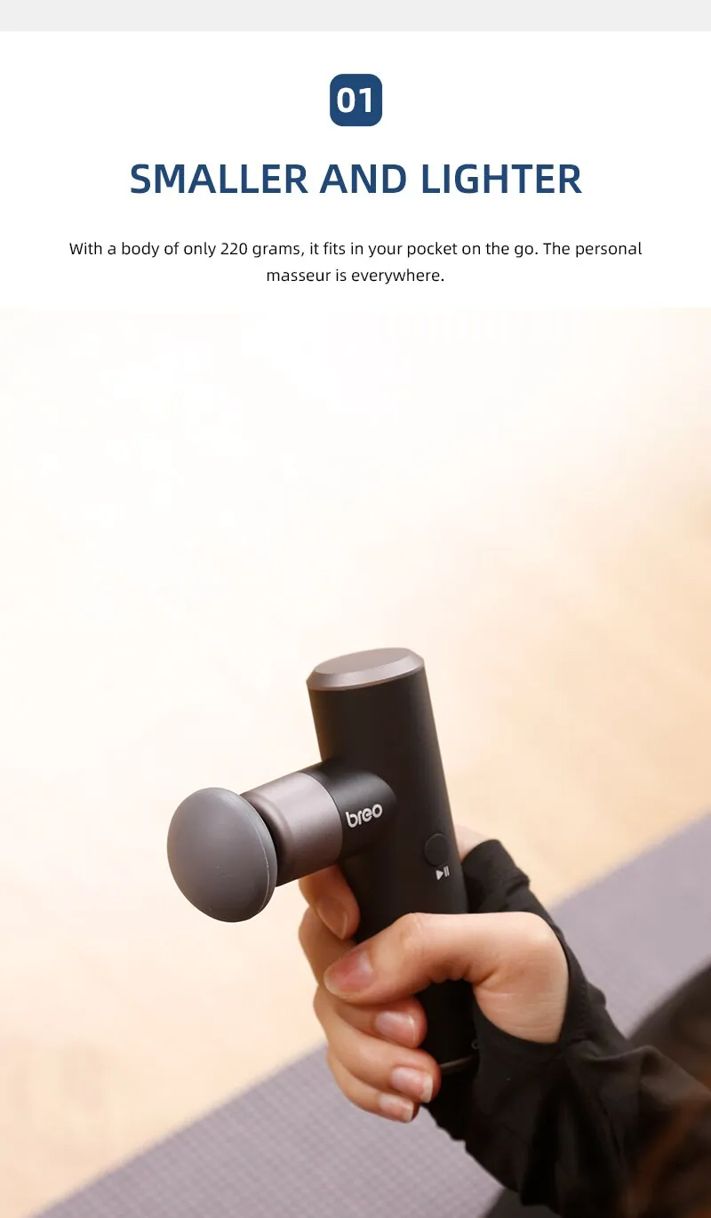 Breo Massage Gun S1 Mini Pocket Massage Machine Powerful Portable ...