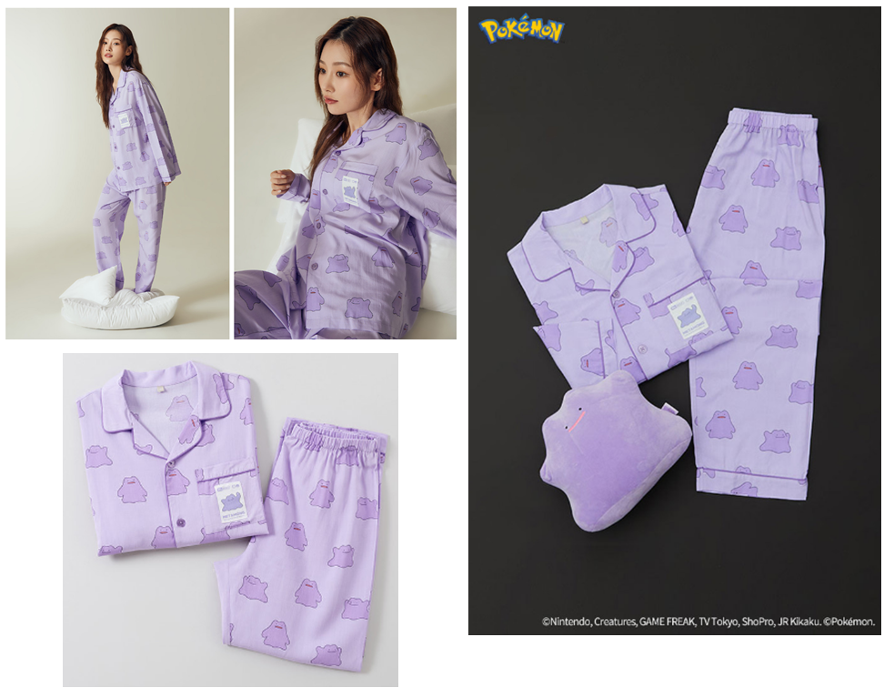 [SPAO] Pokemon DITTO Long Sleeved Pajamas (Small/ Medium /Large ...