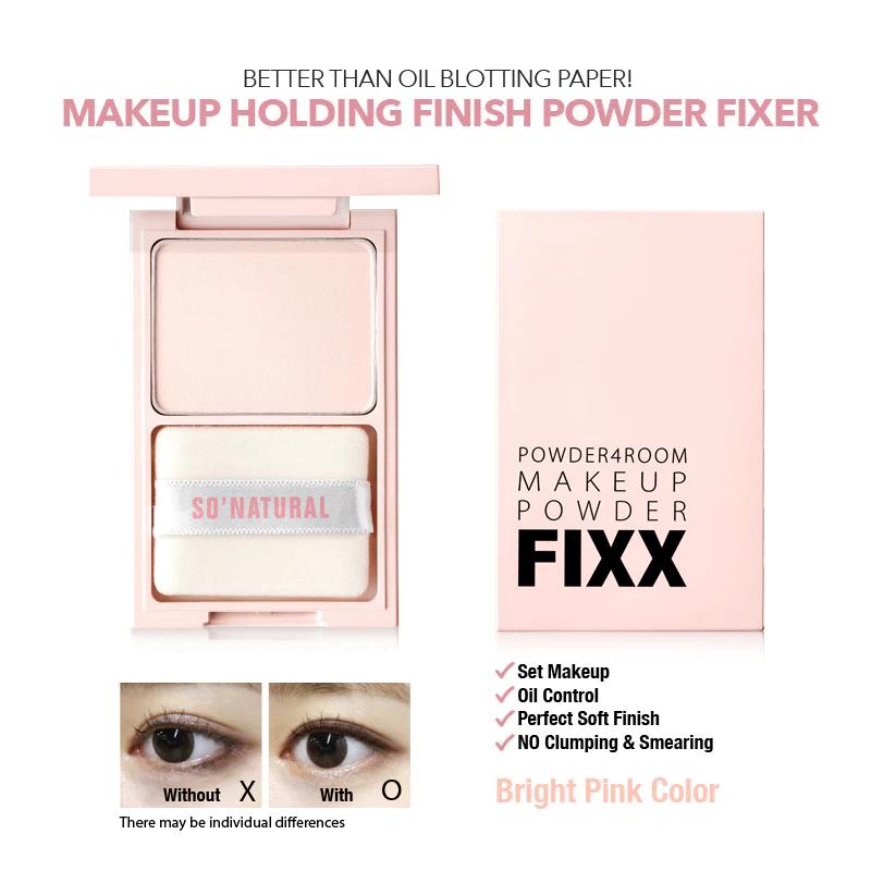 [SO NATURAL] Korea Make up Holding Finish Powder Fixx Fixer SPF17 PA+ ...