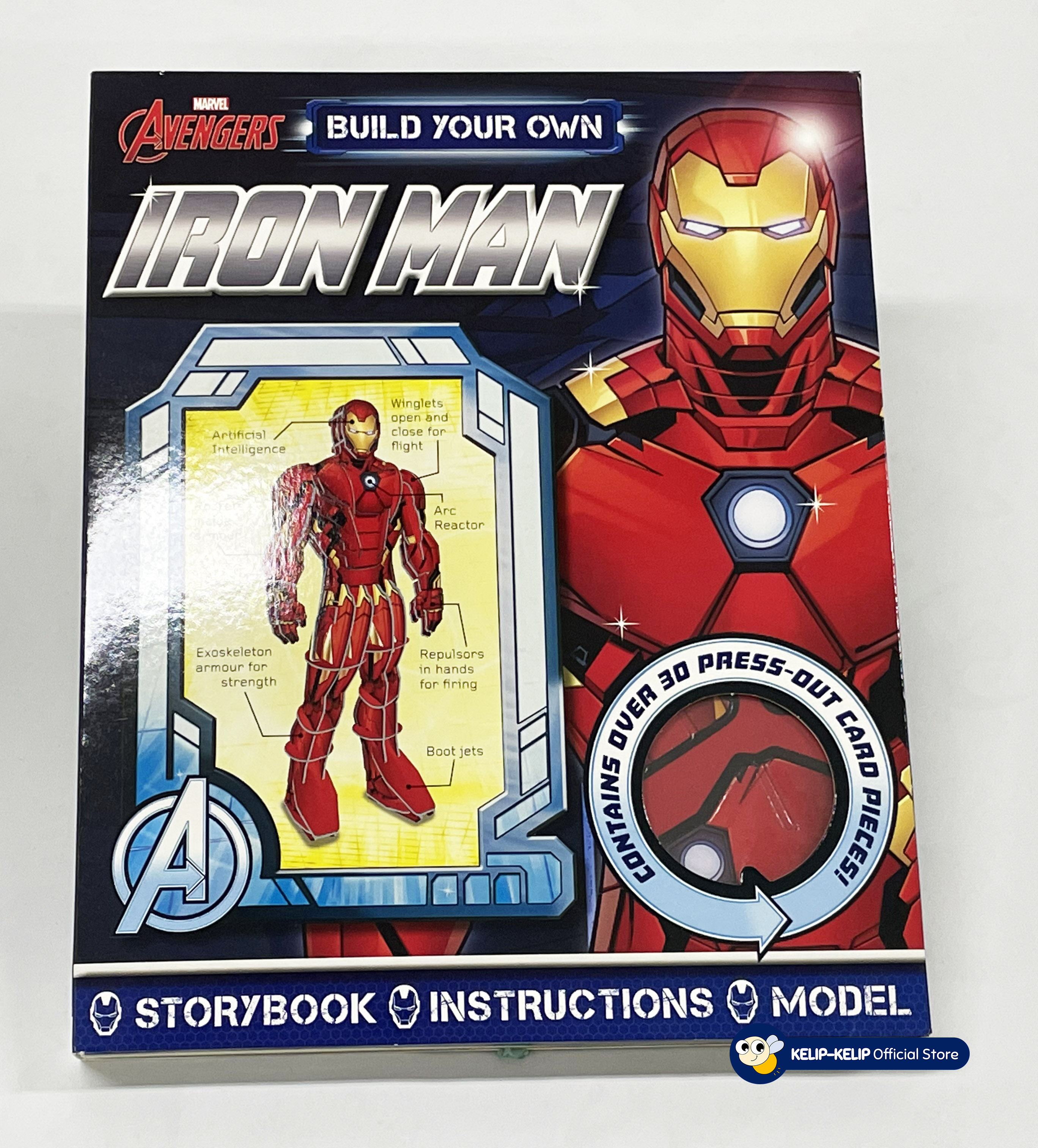 Marvel Avengers Build Your Own Iron Man with 3D Model & Book for Kids ...