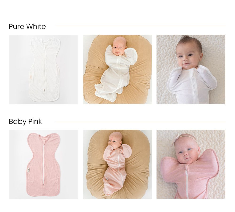Sunday Hug Swaddle Newborn (Bamboo & AirMesh Swaddle ZipUP for Moro