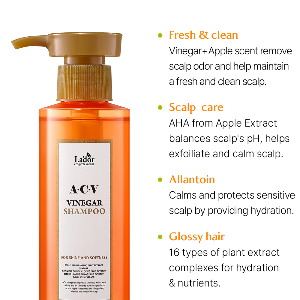 [LADOR] ACV Vinegar Shampoo / Treatment 430ml (Fresh & clean, Scalp