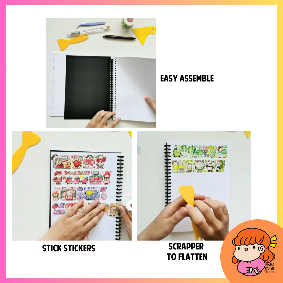 A5 Blank Sticker Book Album Collection for Stickers Storage Collection ...