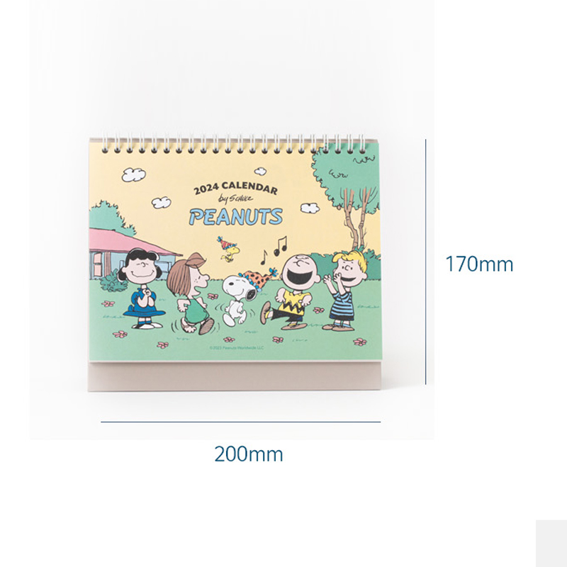 Peanuts Snoopy 2025 Desk Calendar Scheduler Cute Korean Stationery