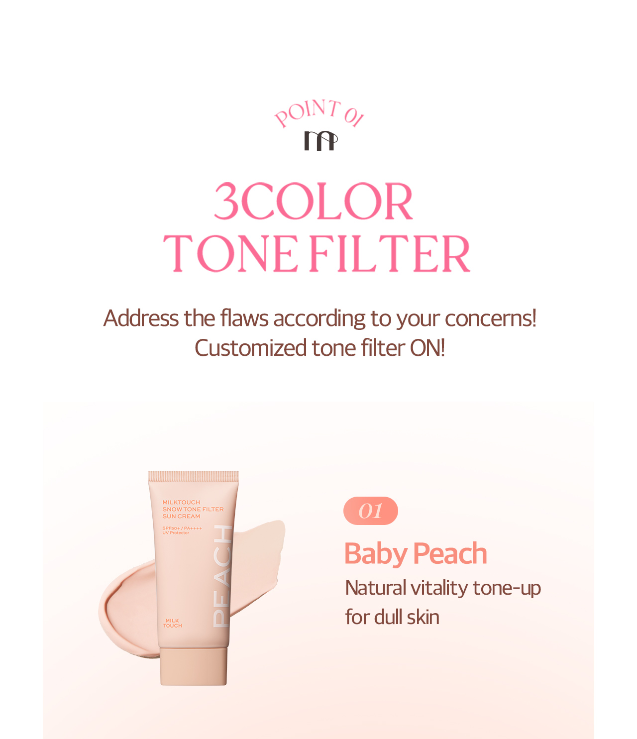 Buy Milk Touch - Snow Tone Filter Sun Cream - 3 Colors in Bulk