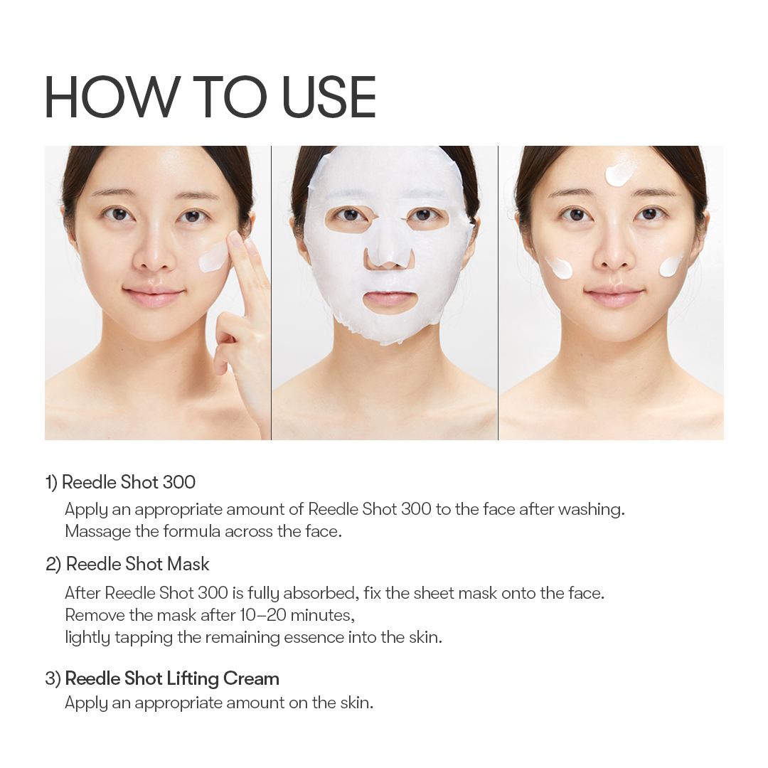 [VT] REEDLE SHOT ALL IN ONE 3STEP MASK Microneedling, Dead Skin Cell ...