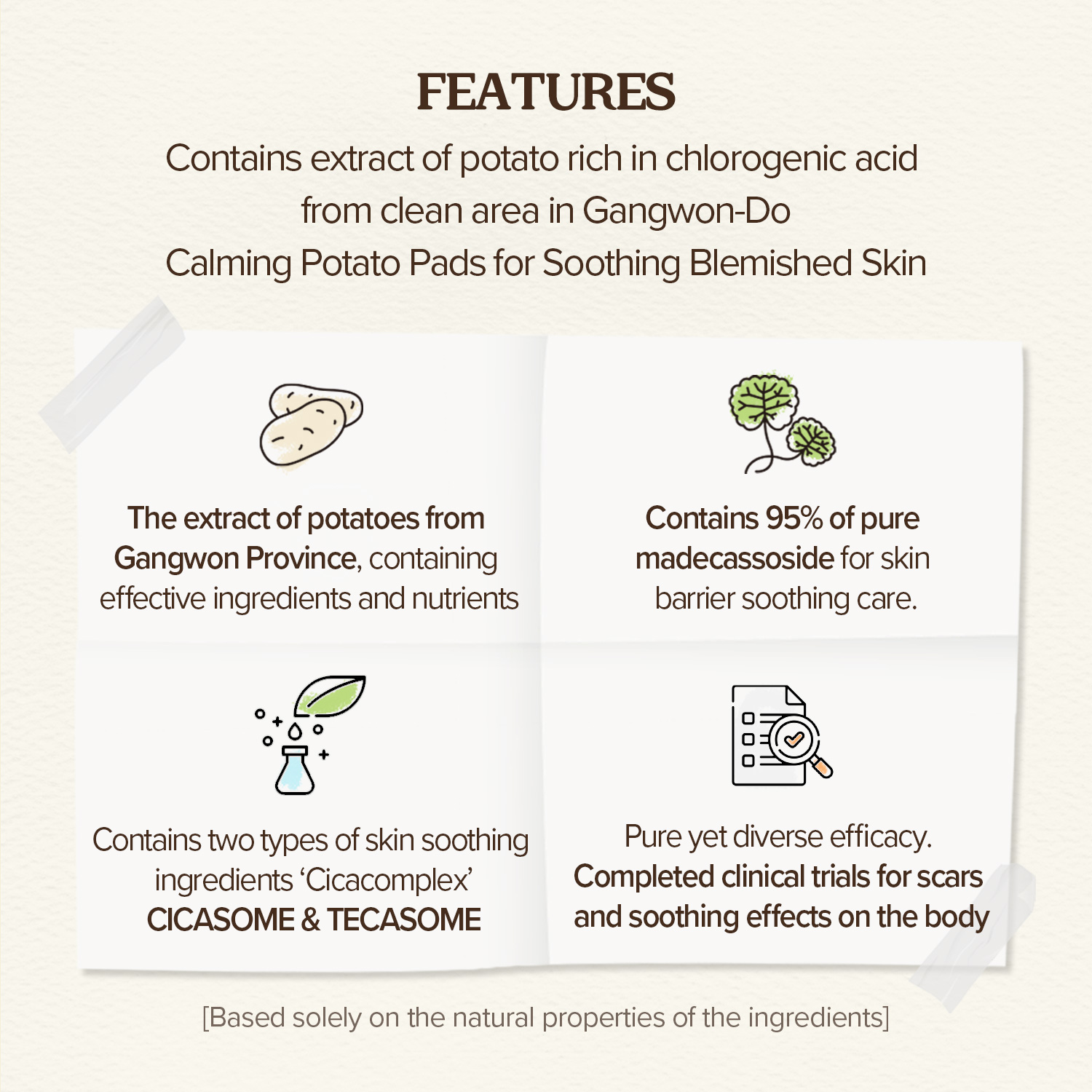 [SKINFOOD] Potato Madecassoside Soothing Pad 60P