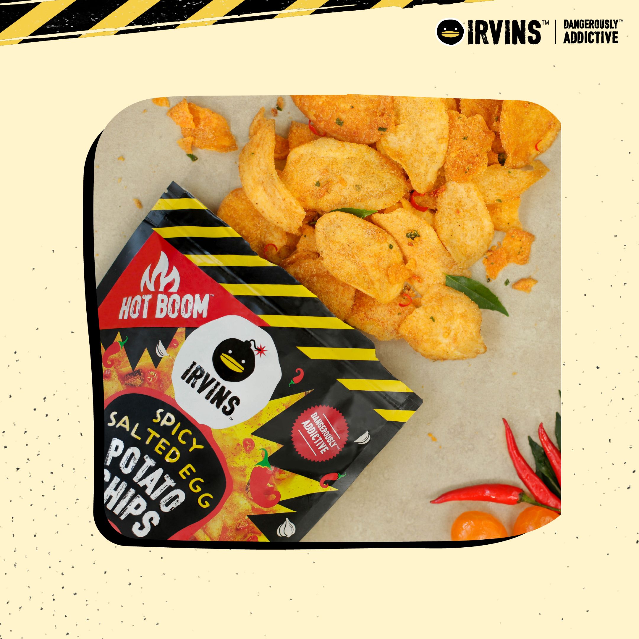[Bundle of 6] IRVINS Salted Egg Potato Chips & Hot Boom Potato Chips ...