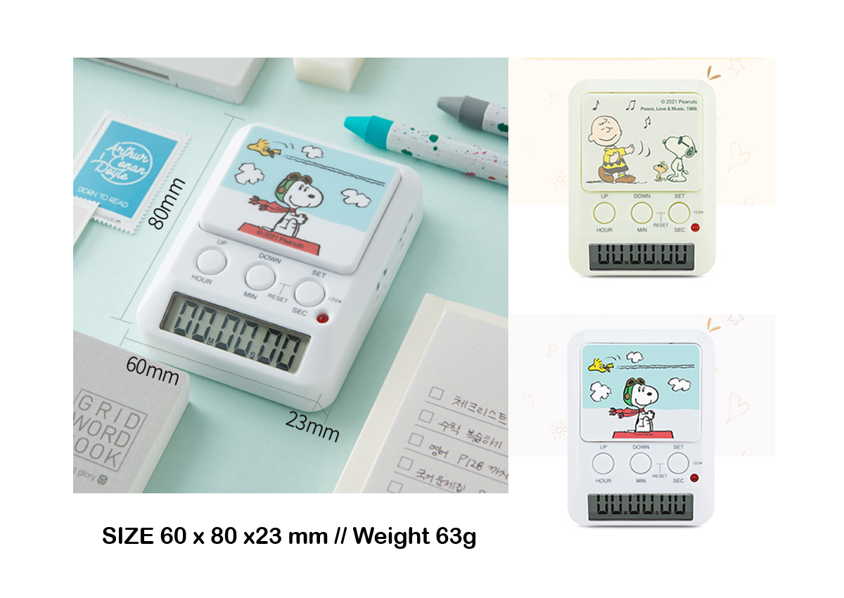 [SNOOPY] Stopwatch timer for study Snoopy/Charlie Stop watch Snoopy ...