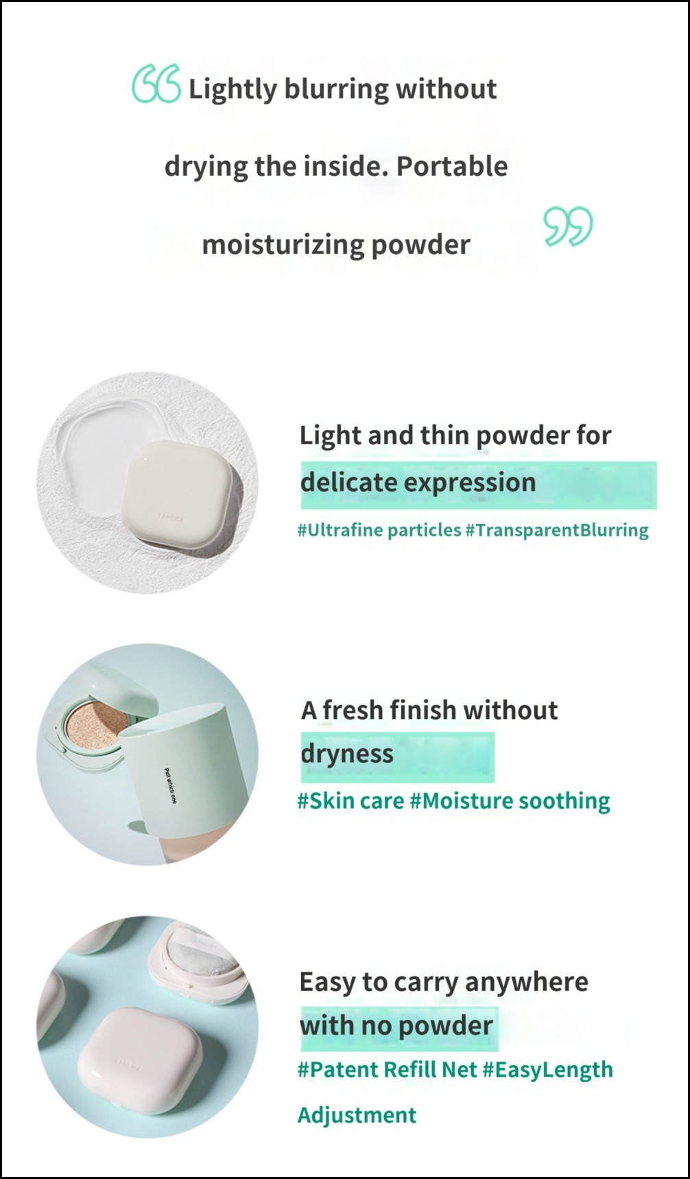 [LANEIGE] Neo Essential Blurring Finish Powder 7g | Shopee Malaysia