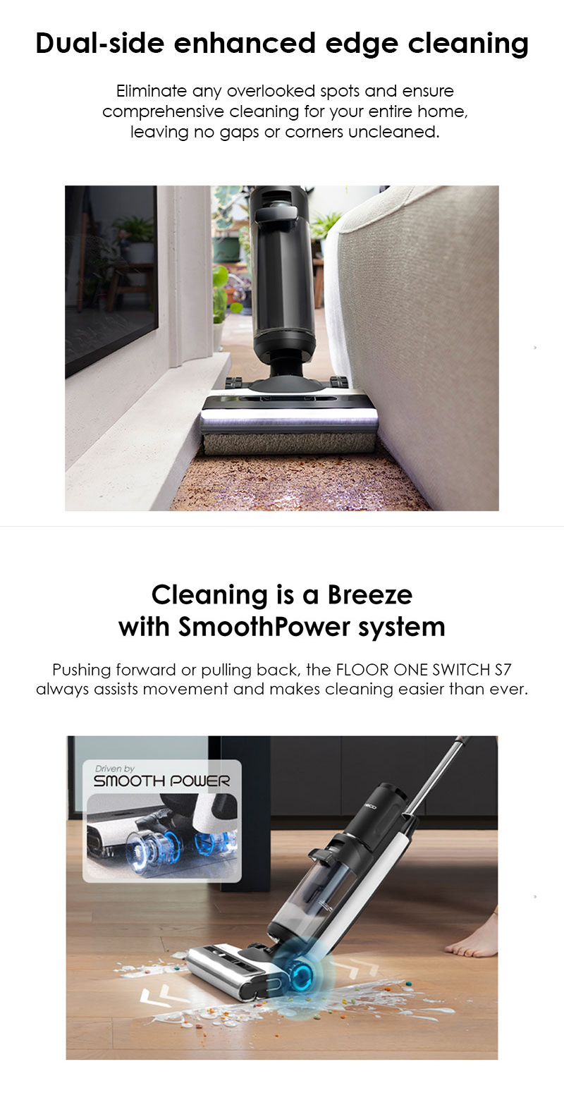 Flagship Tineco Floor One Switch S7 Smart Floor Washer Vacuum Cleaner