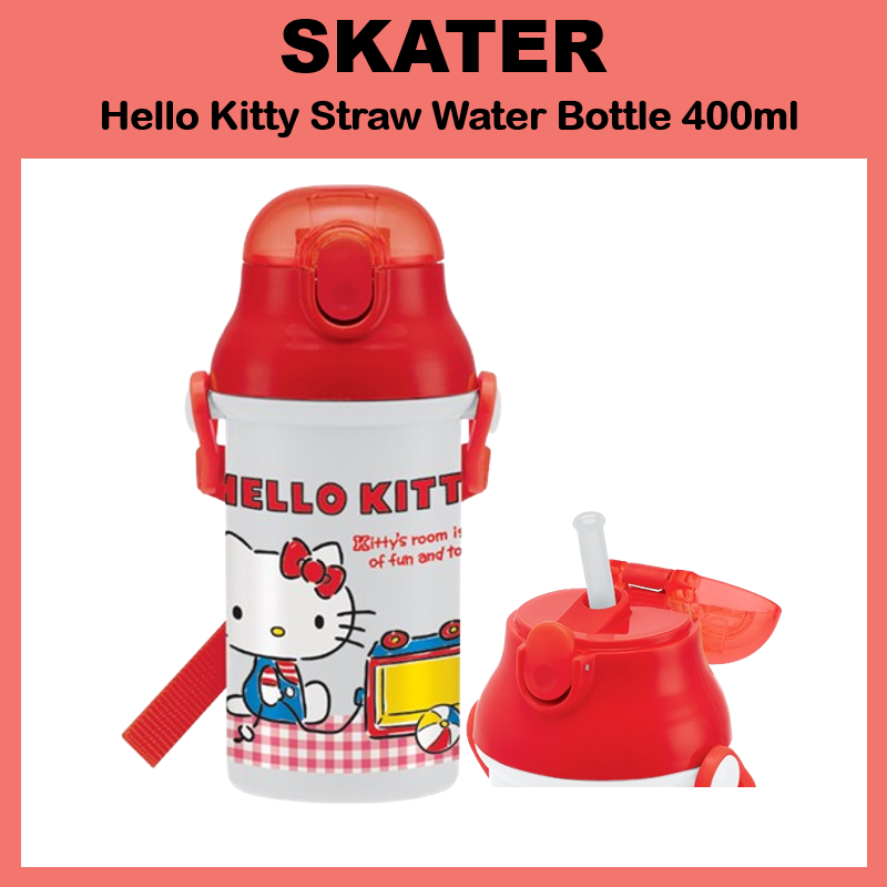 [SKATER] Hello Kitty Straw One-touch Shoulder Strap Water Straw Bottle ...