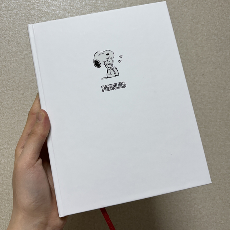 Peanuts Snoopy Undated Pompom Cover Diary Planner Scheduler Monthly ...