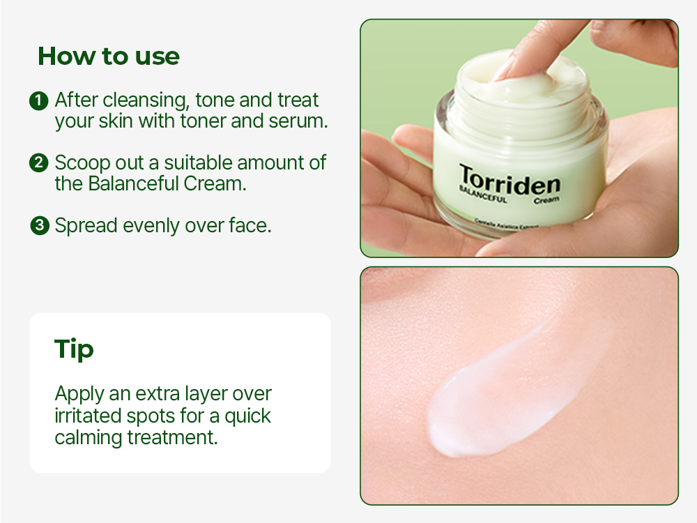 [Torriden Official] BALANCEFUL Cica Cream for Soothing and Moisturizing ...