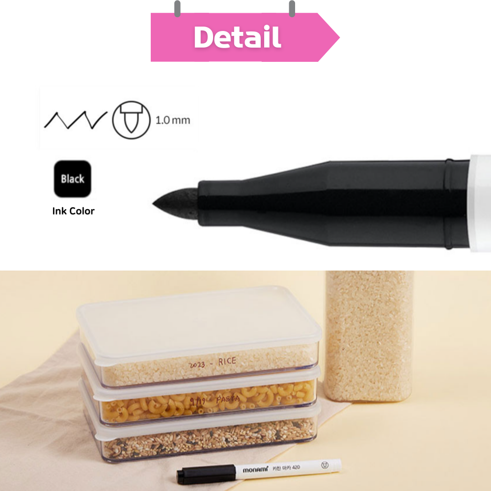 Monami Kitchen Marker Kitchen Sticker Washable Marker Pen ...