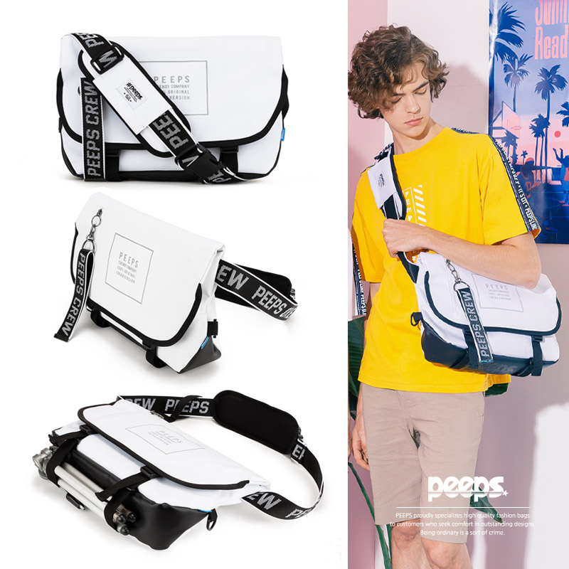 ★2021SS新作★PEEPS★ESSENTIAL MESSENGER BAG_5色 Essential Messenger Bag (Black)– amboi.asia