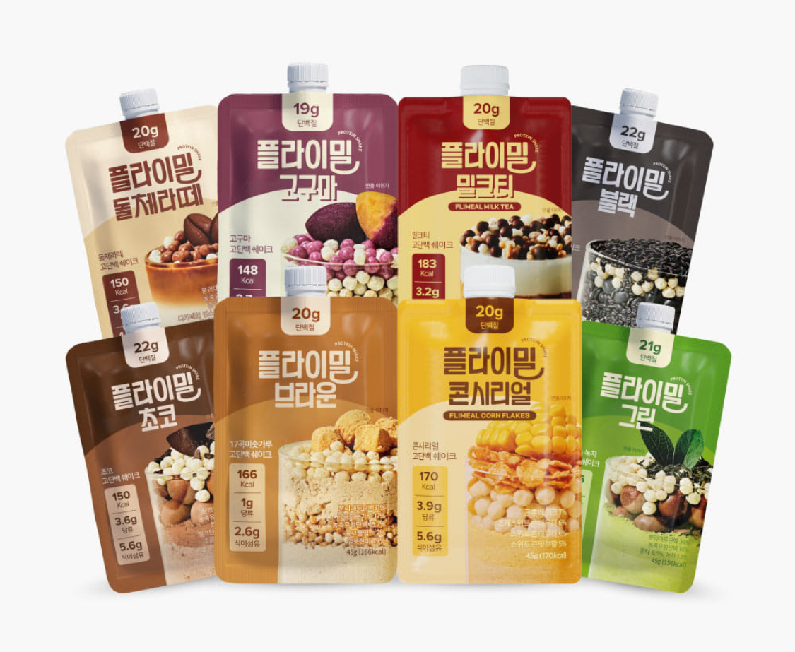 [Flimeal] Protein Shake Pouch 45g 8Flavors 7ea Diet Meal Replacement ...