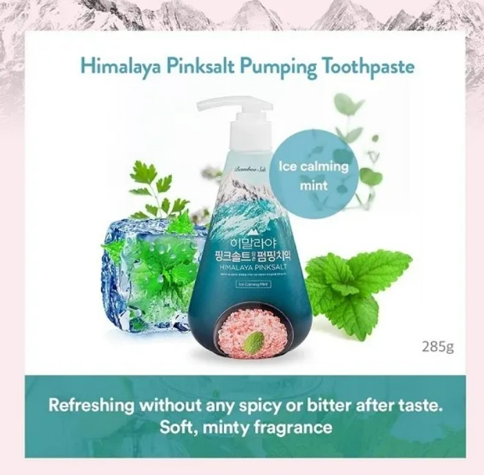 🇰🇷 [ON THE BODY] Himalaya Pinksalt Pumping Toothpaste 285g, Ice Calming ...
