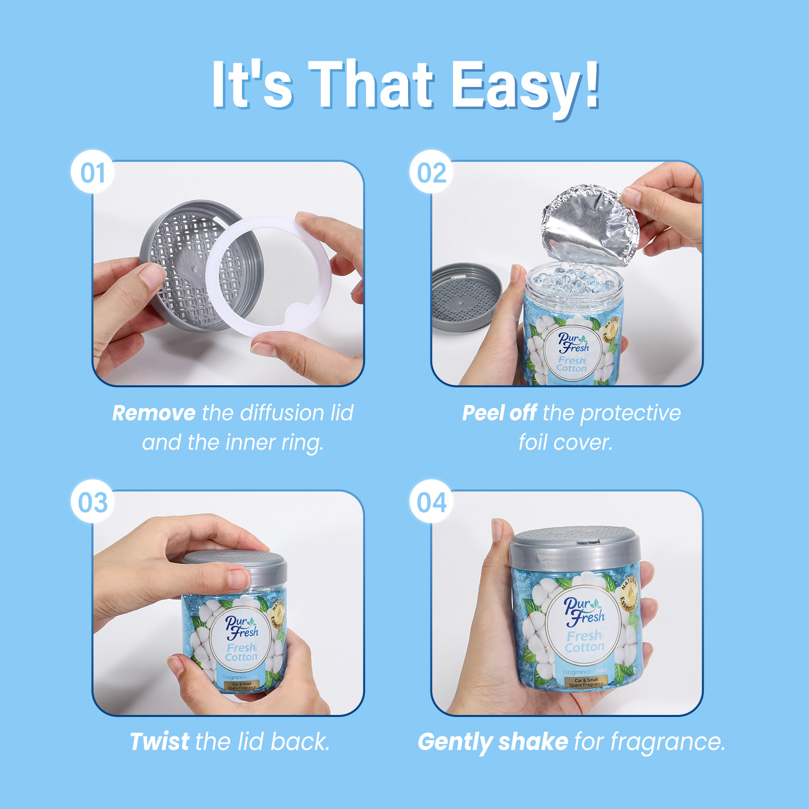 PurFresh 185g Scented Beads|Natural Essential Oil | Long-Lasting Solid ...