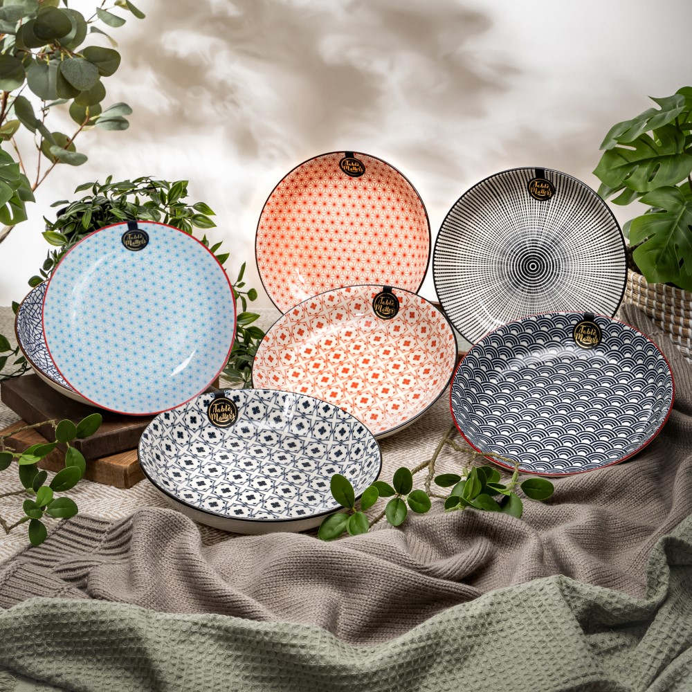 [Set of 6] Table Matters - Assorted 8 inch Coupe Plate [Worth SGD 66 ...