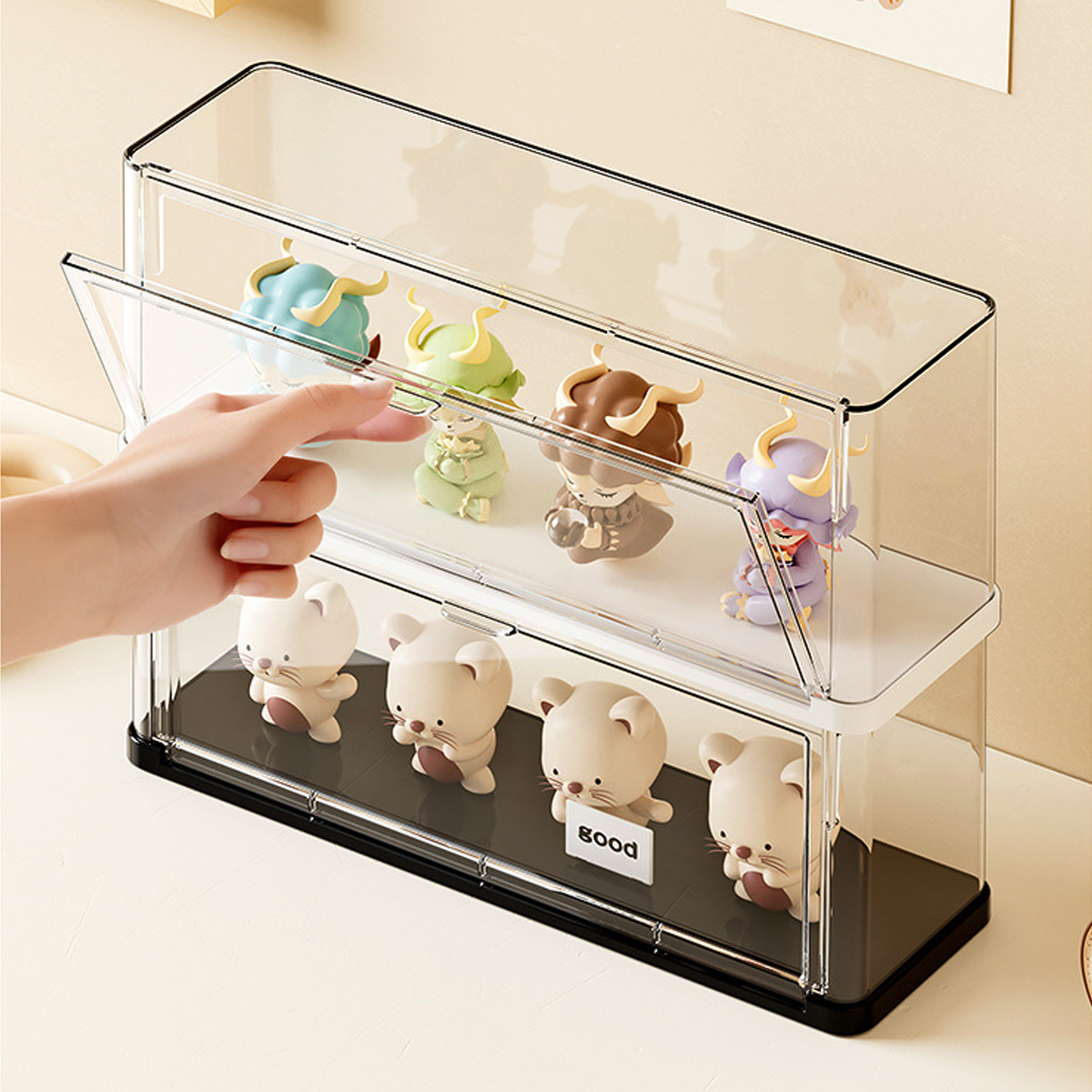 Acrylic Popmart Display Box Figurine Display Case Molly Labubu Cabinet ...