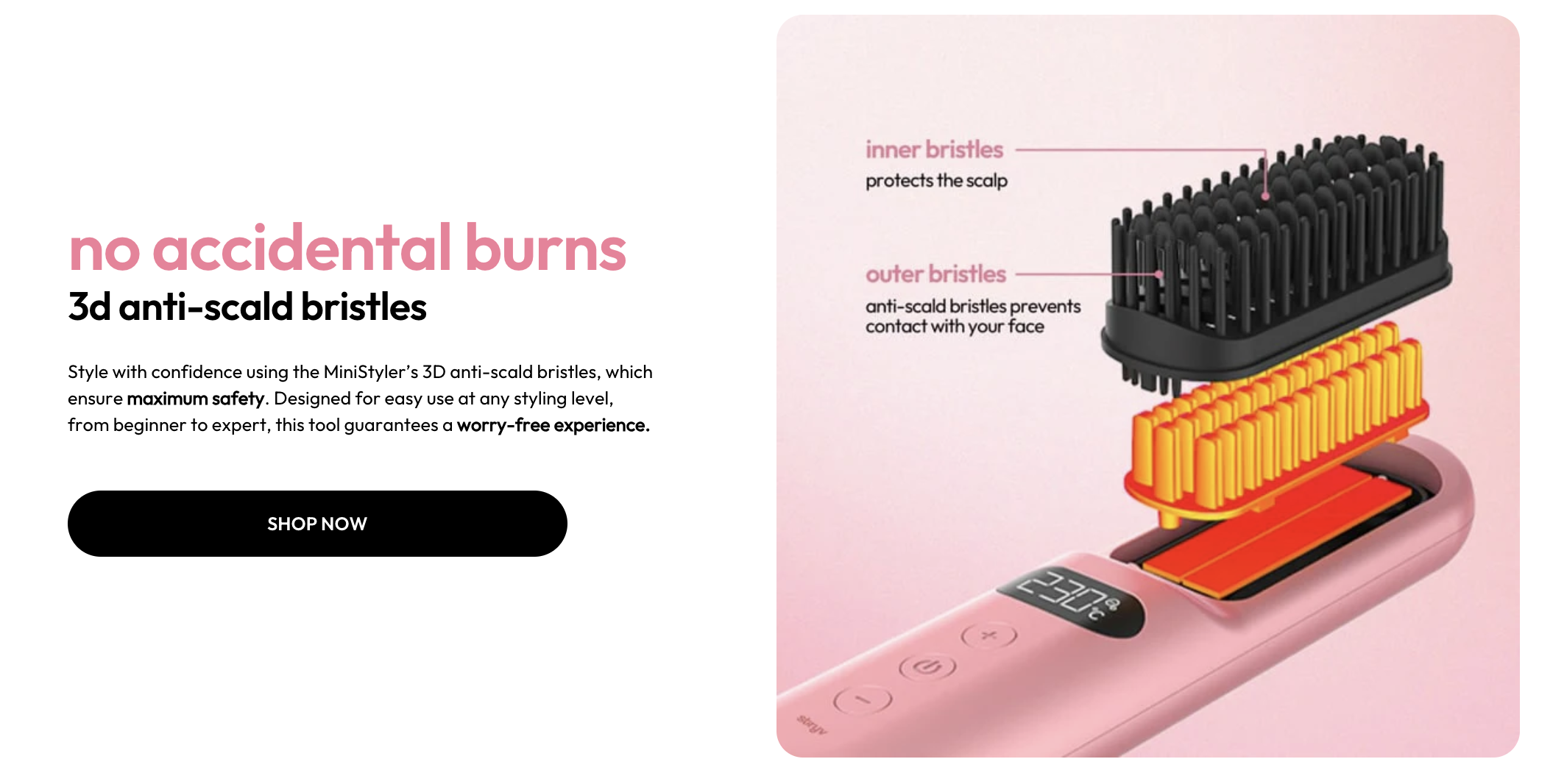 Stryv MiniStyler | Wireless Heated Comb | Anti-Frizz | Compact ...