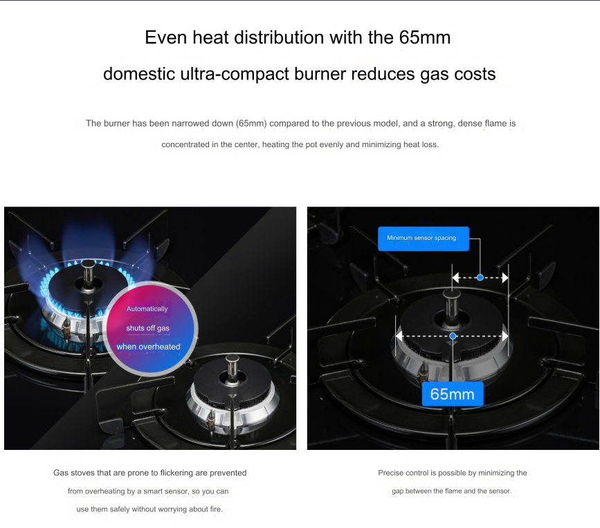 Rinnai Korea 3 Burner Gas Range Matte Beige Color Shopee Malaysia