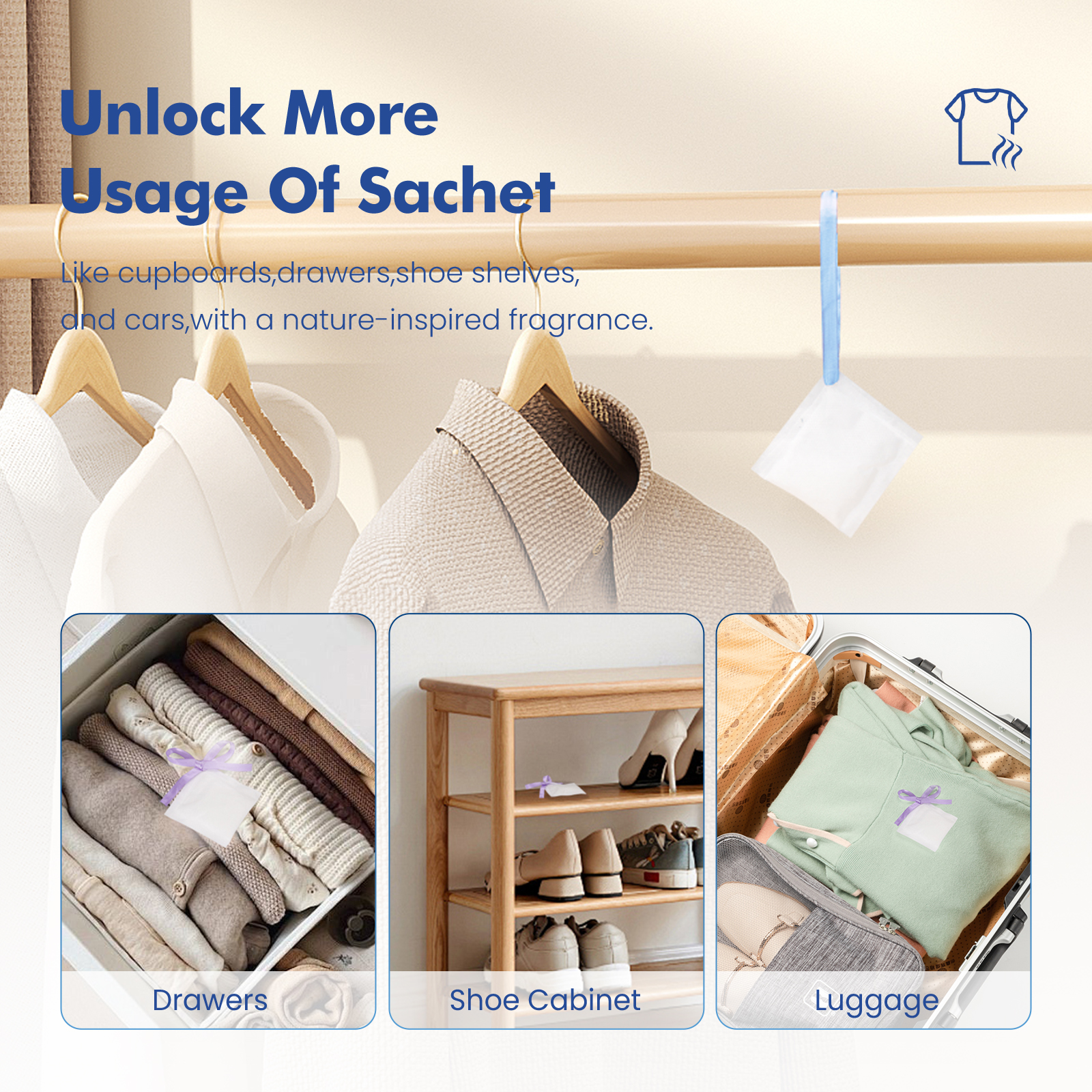 Purfresh 4PK Scented Sachet Bag |Antibacterial Anti-Mould Deodorizing ...