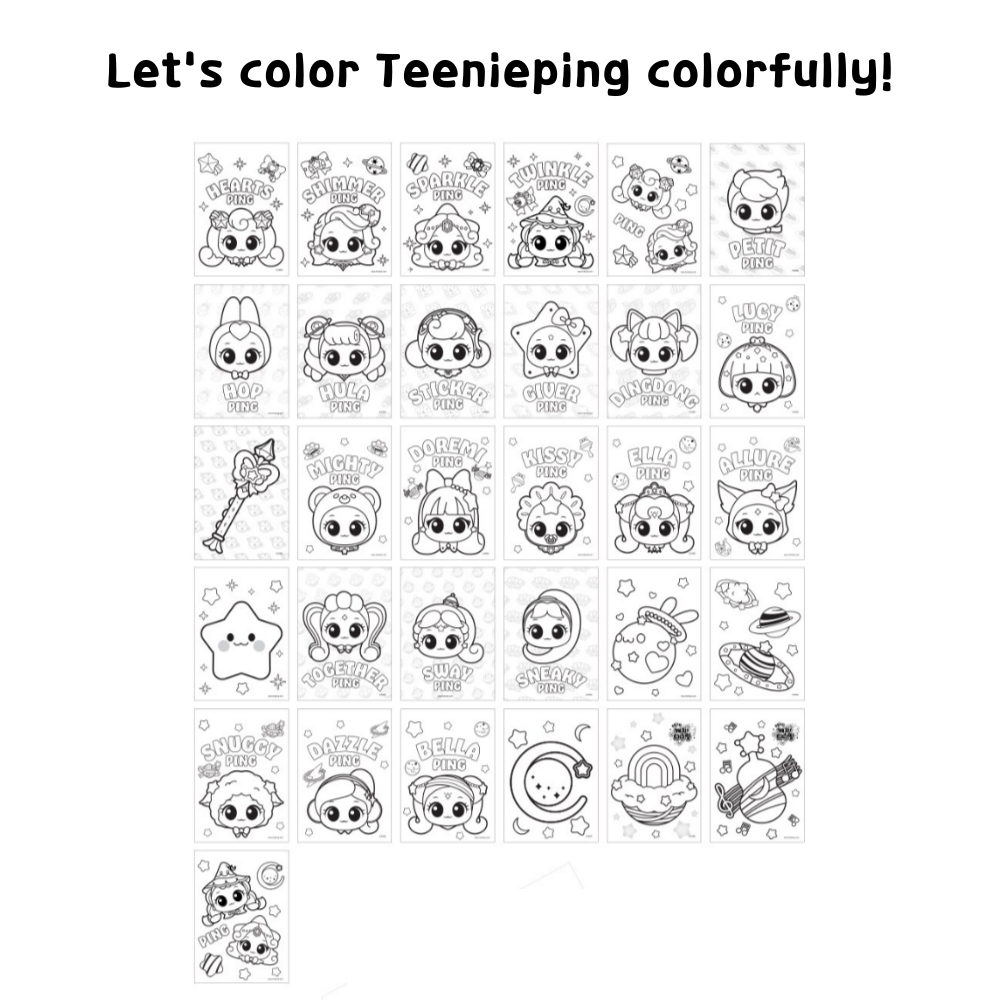 Season 5 Shooting Star Catch Teenieping Mini Coloring Sketchbook Teenieping Coloring Book ...