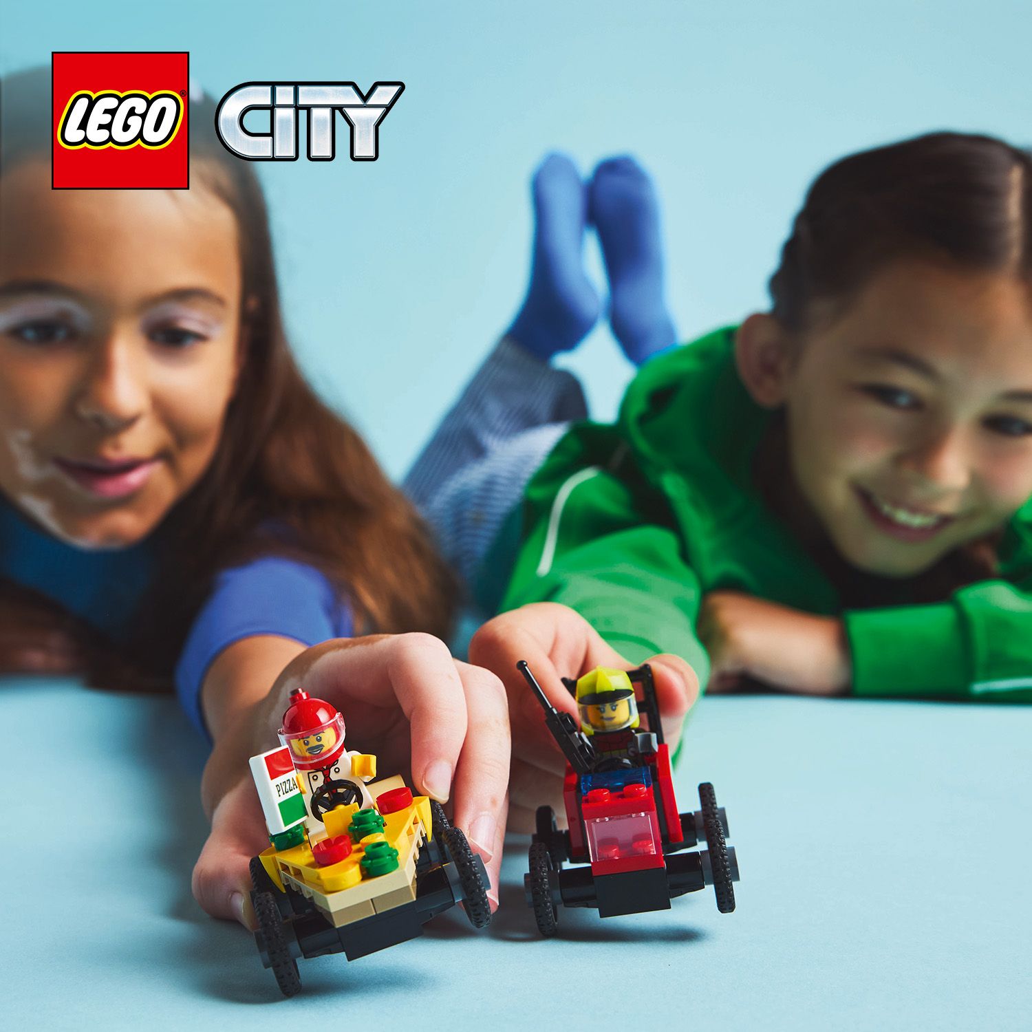 LEGO City 60458 Pizza vs. Fire Truck Race Car Pack (70 Pieces) | Shopee ...