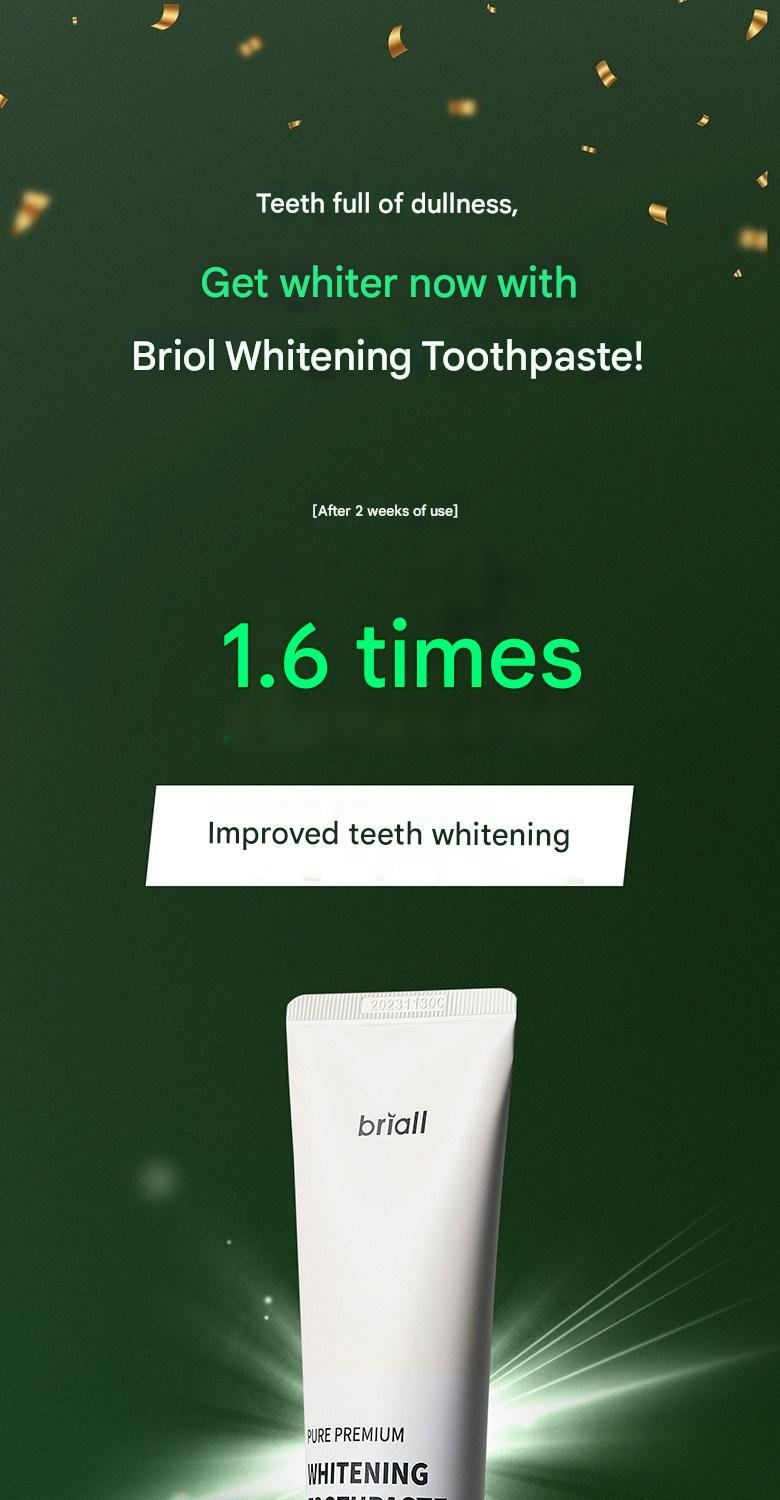 Briall Pure Premium Whitening Toothpaste 120g Developed by a Seoul ...