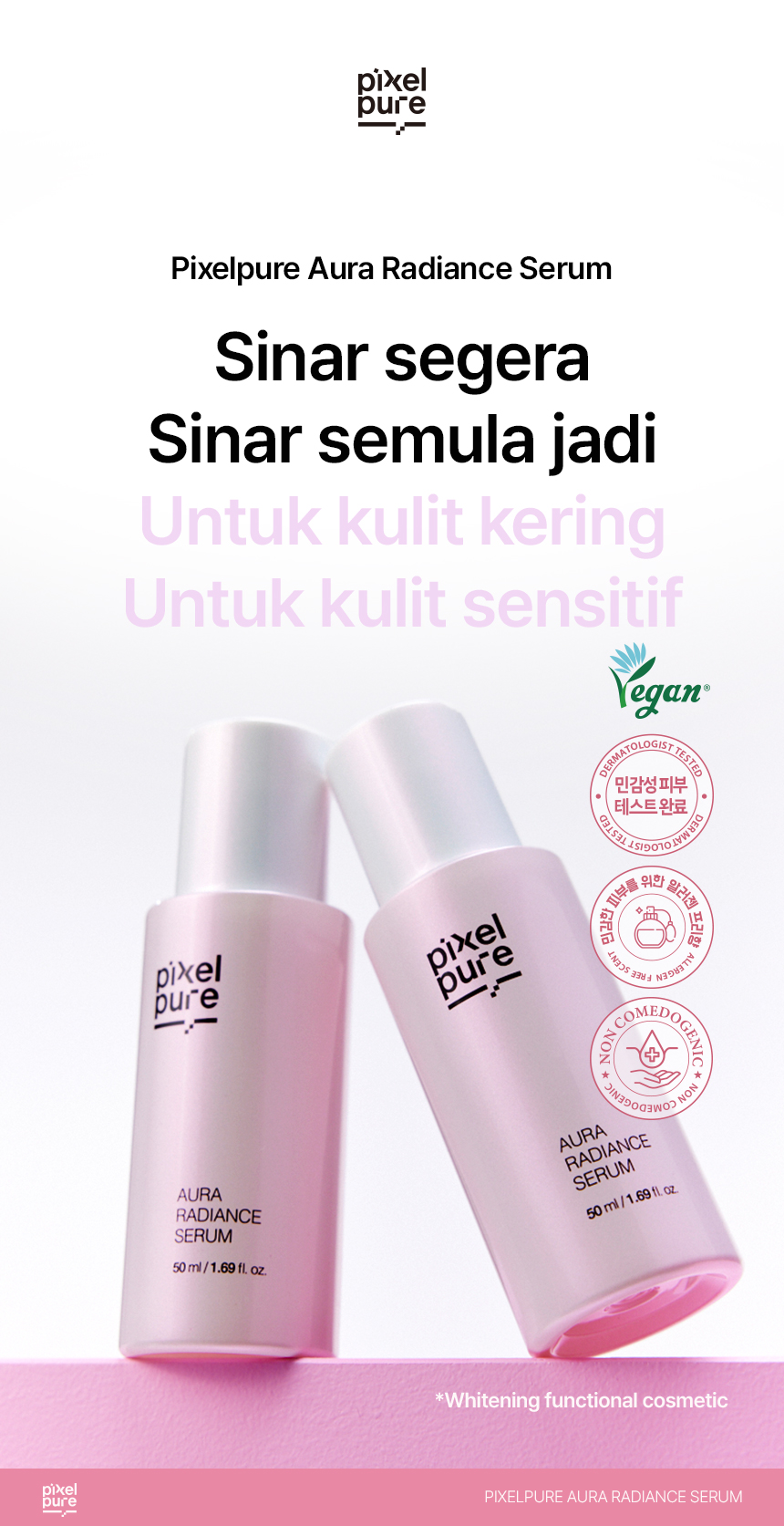 Pixelpure Pixel Aura Glow Set - Serum (50ml) + Cream (50ml) | Shopee ...