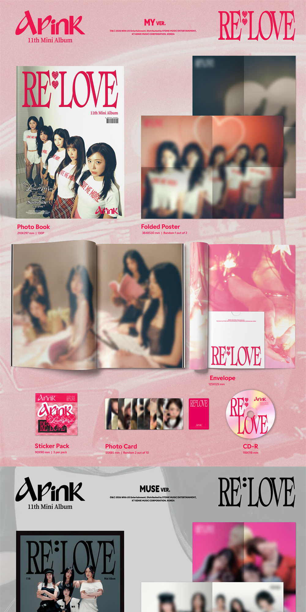 (Ktown4u POB) Apink - 11th Mini Album [RE : LOVE]_Photobook ver ...