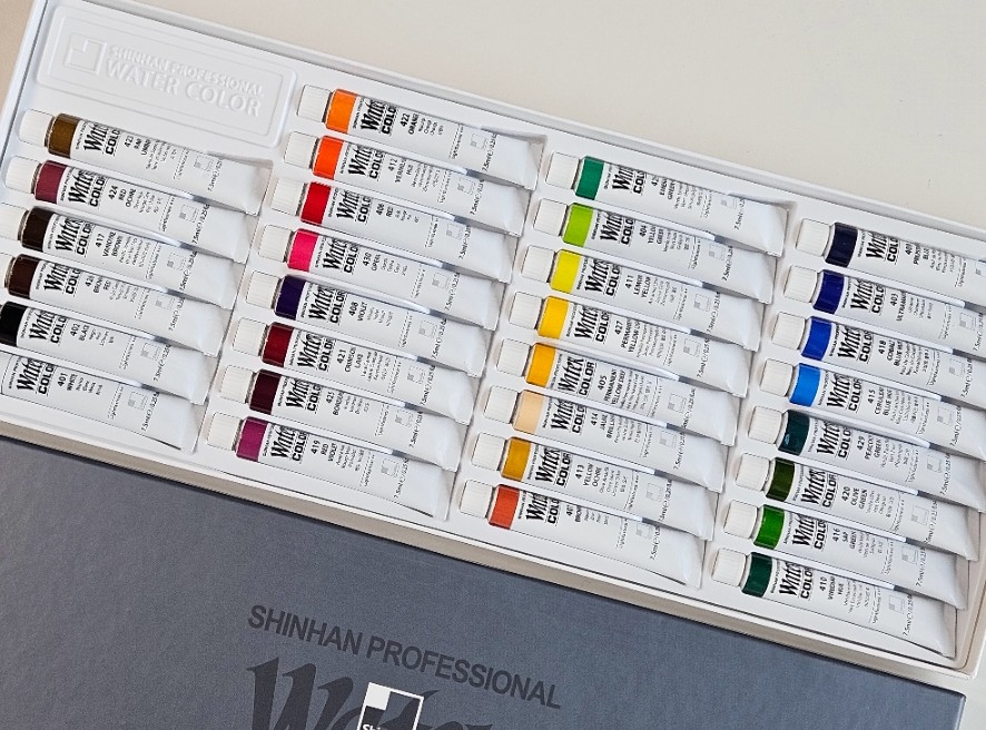 Shinhan Professional Watercolor Paint 7.5ml x 13, 18, 24, 30 Colors ...