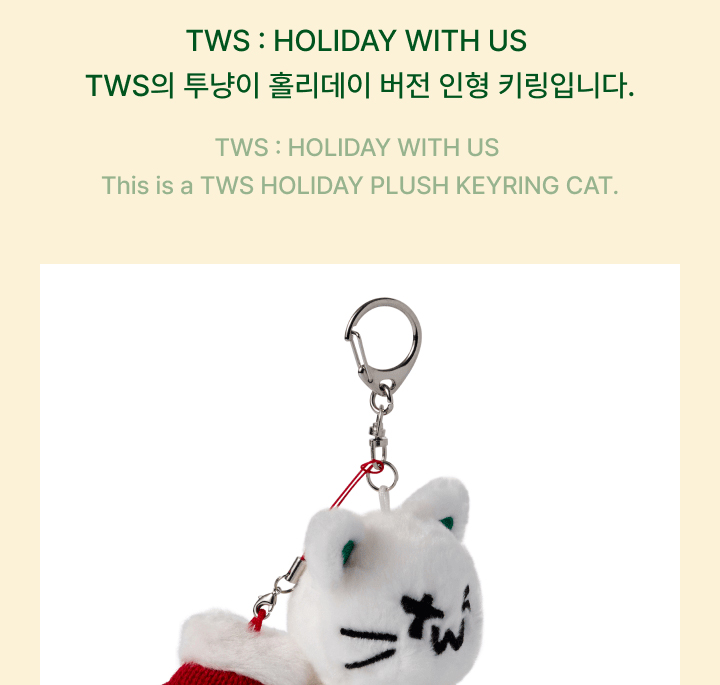 (Cat Plush Keyring) TWS [TWS : HOLIDAY WITH US] MD (Feb.2026) | Shopee ...