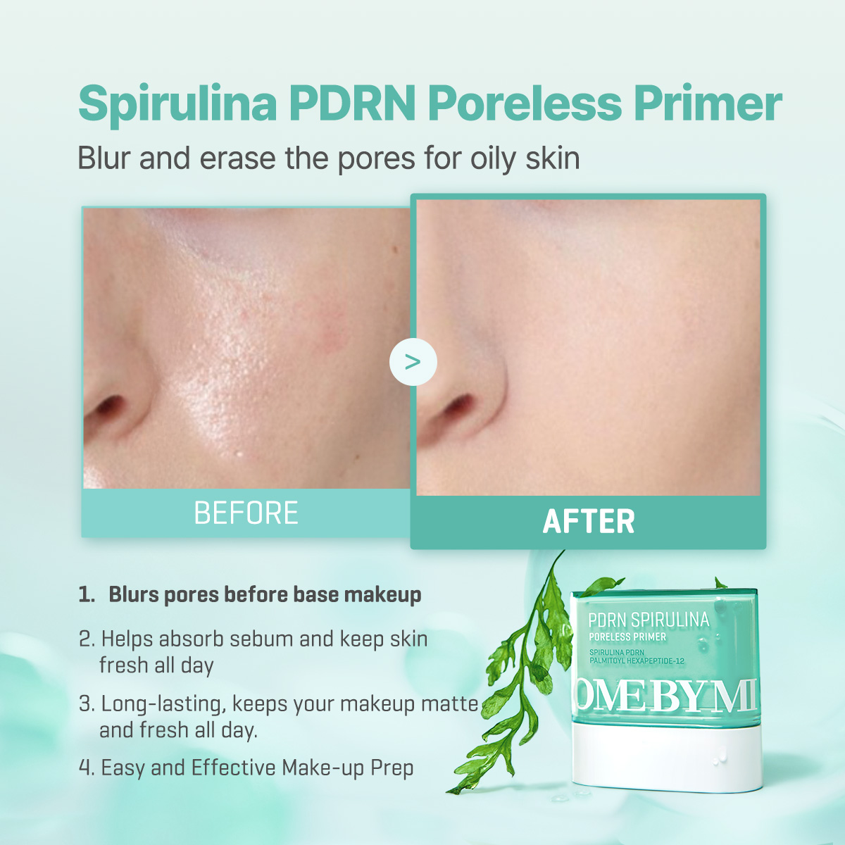[SOME BY MI] PDRN Spriulina Poreless Primer Oil Control Primer Cover ...
