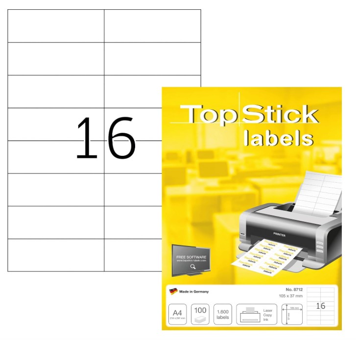 The Office Shoppe - TopStick Multi-Purpose Labels, 10 Labels Per A4 ...